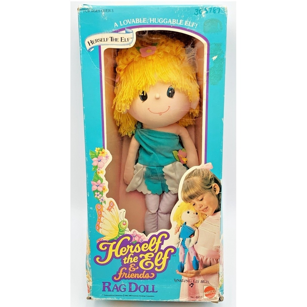 Rag Doll 'Herself the Elf' Mattel/American Greetings Box Book 15" Vtg 1982 NOS